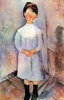 Amedeo Modigliani : Little Girl In Blue